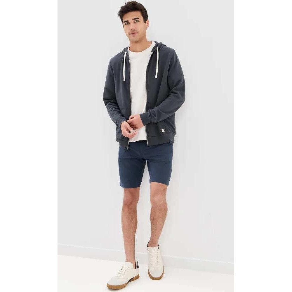 Faherty All Day Shorts Mens 34 Navy Blue Heathered Recycled Stretch Hybrid 9in